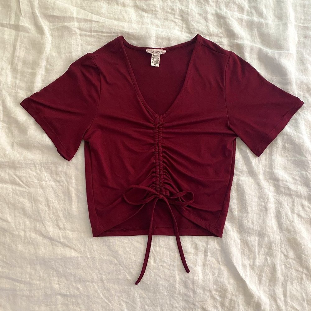 Vintage Burgundy Crop Top